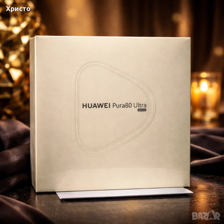 НОВ!!! Huawei Pura 80 Ultra, 512GB, 16GB RAM, Golden Black, снимка 1