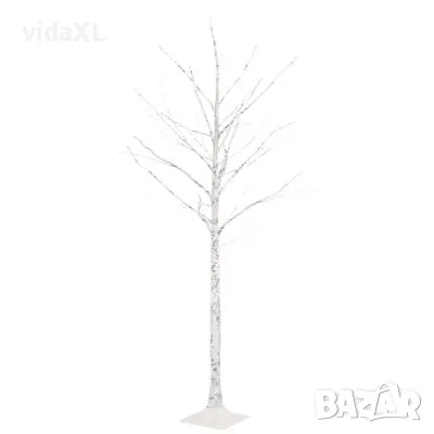 vidaXL LED дърво бяла бреза топло бяло 96 светодиода 180 см（SKU:345144）, снимка 1