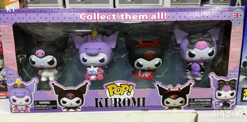 Голям комплект 4 фигурки Куроми, фигурки за игра Kuromi , снимка 1