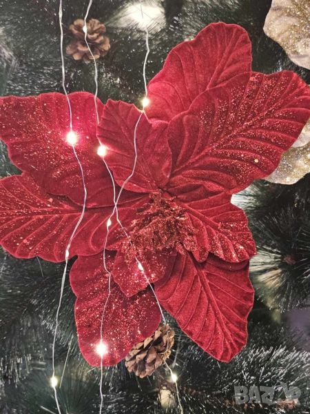 Коледна звезда декорация за елха Classic Christmas, снимка 1