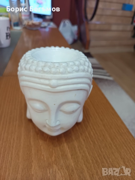 Buddha Head Ceramic wax warmer oil, снимка 1