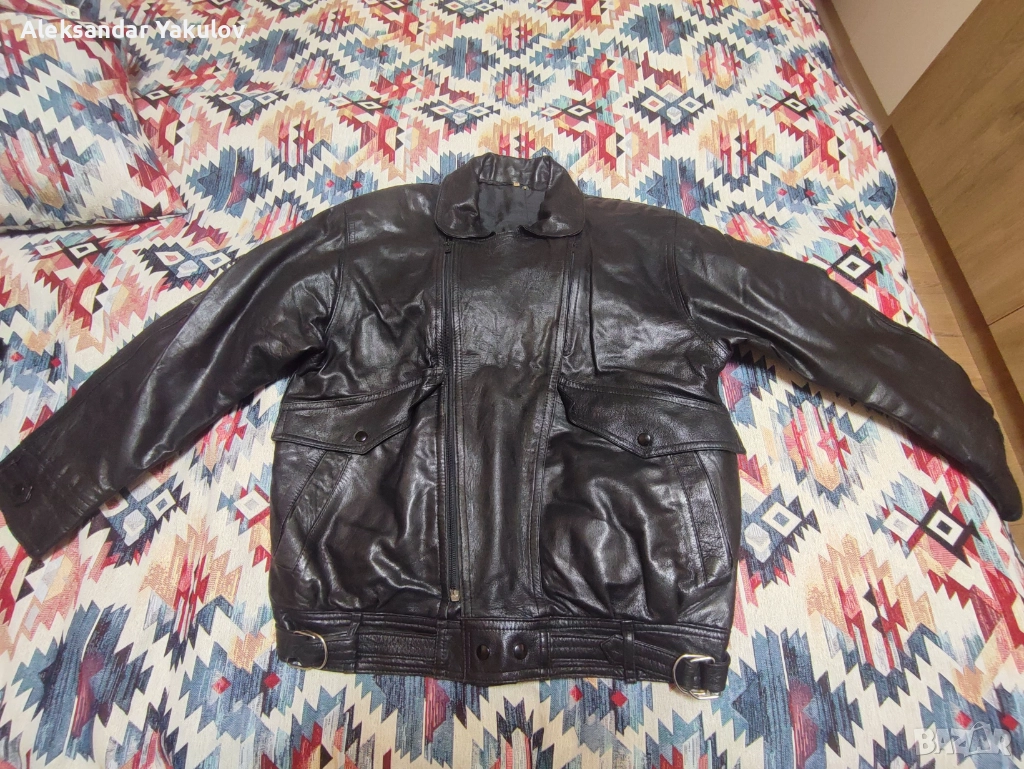 Продавам запазено мъжко кожено яке, снимка 1