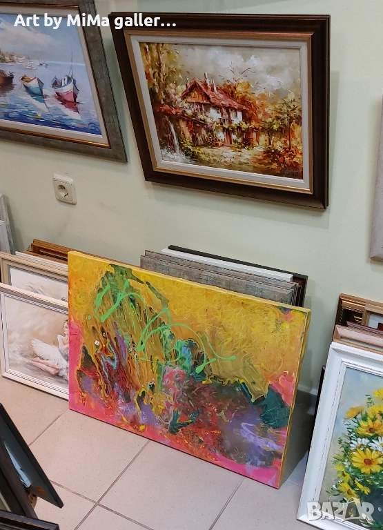 Абстракция 50х70 см., голяма картина, abstract painting,съвременно изкуство, снимка 1