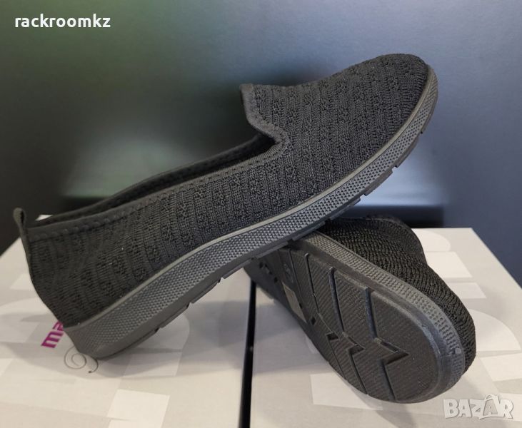Дамски черни леки обувки с гъвкави подметки в черен цвят, снимка 1