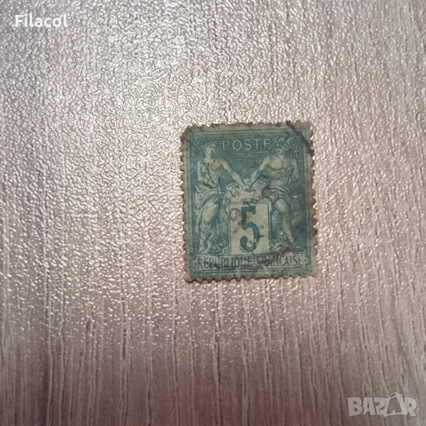 Франция 1876 г. Мир и Меркурий, снимка 1