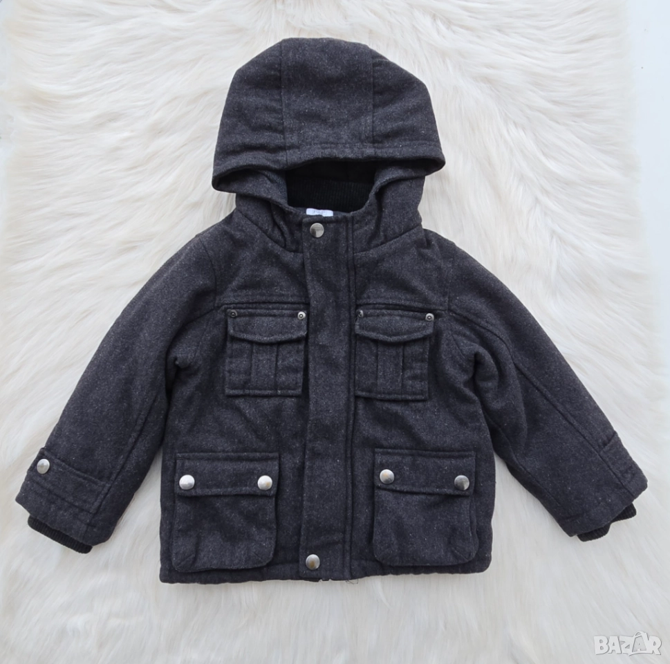Детско палто F&F 60% вълна 2-3 години, снимка 1