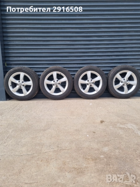 Оригинални Ауди джанти 17 5х112 ЕТ37  с зимни гуми 225 55 17 , снимка 1