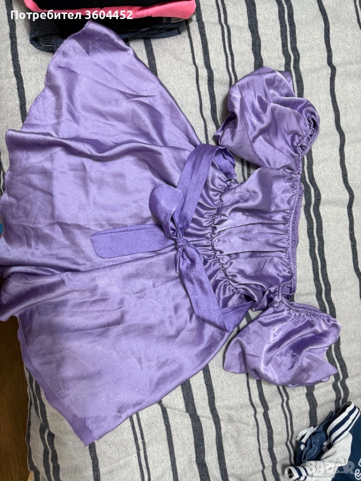 Сатенен лилав гащеризон, снимка 1