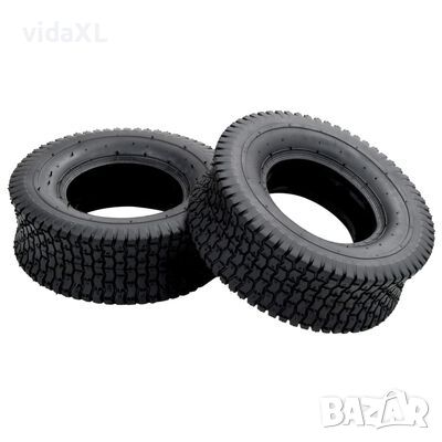 vidaXL Външни гуми за ръчна количка 2 бр 13x5,00-6 4PR каучук（SKU:145267, снимка 1
