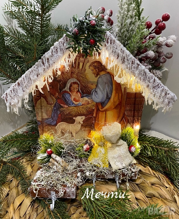 Коледна къщичка-Свята нощ! 🎄✨❄️ , снимка 1