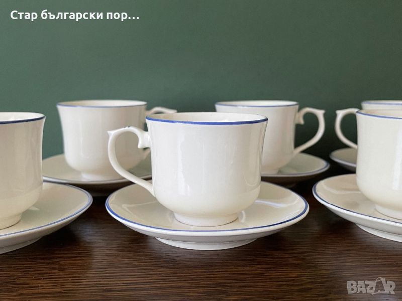 Неупотребяван порцеланов комплект за кафе на "Коста Йорданов" гр. Видин, снимка 1