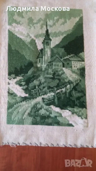 Нова цена.Продавам гоблен Зеления замък , снимка 1