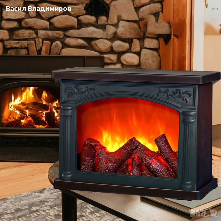 Декоративна LED камина настолна, снимка 1