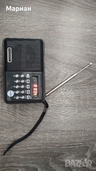 Мини FM радио с LED лампа, снимка 1