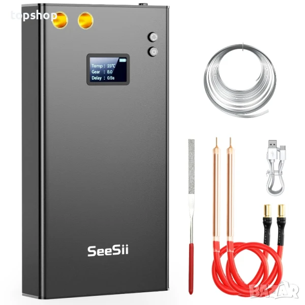 Чисто нов подобрен преносим апарат за точково заваряване на батерии с LCD екран, 80-скоростен..., снимка 1