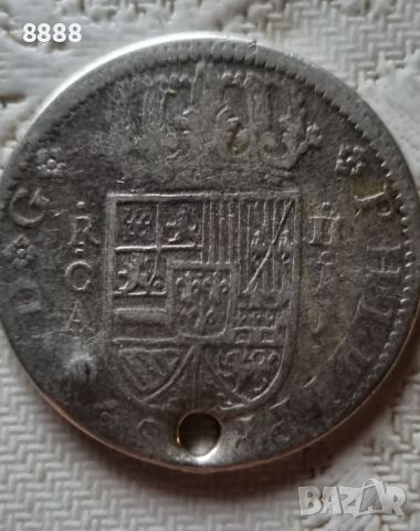 Сребърна монета 2 реала 1722  Испания , снимка 6 - Нумизматика и бонистика - 45797611
