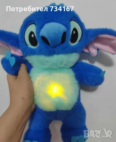 Stitch, плюшена бебешка играчка, с мелодия и светлина, снимка 6 - Плюшени играчки - 48925138