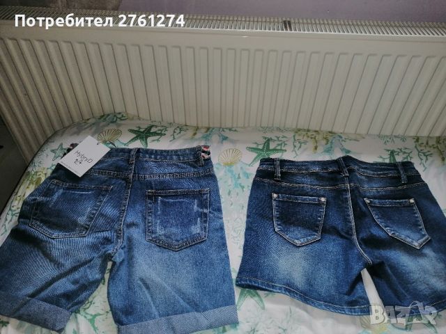 Нови къси дънкови панталони., снимка 1 - Къси панталони и бермуди - 46447685