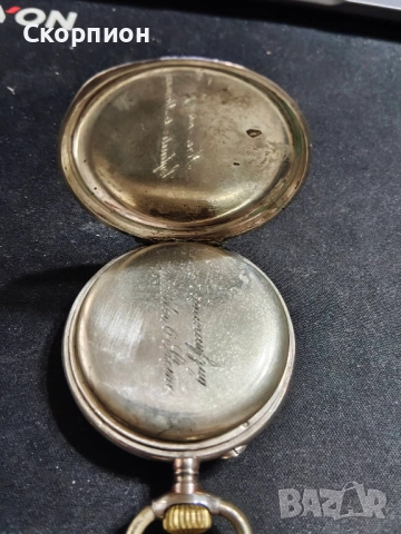 Швейцарски СРЕБЪРЕН джобен часовник 1901г. - 6 РУБИНА -  ПРОМОЦИЯ, снимка 6 - Джобни - 48366017