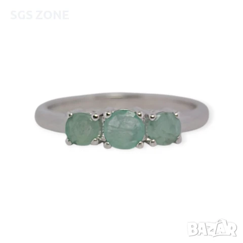 СРЕБЪРЕН ПРЪСТЕН С РУБИН, САПФИР, ИЗУМРУД , снимка 5 - Пръстени - 51143681