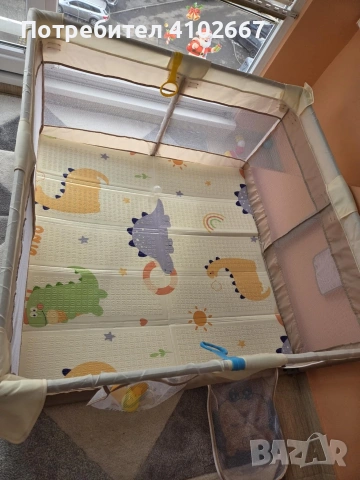 Бебешка кошара / парк – много запазена.Размери дължина 125см, височина 64см, снимка 2 - Кошарки - 53350449