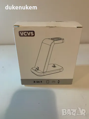 НОВО! VCVS Безжично зарядно 3 в 1 USB C за телефон слушалки часовник 36W, снимка 12 - Безжични зарядни - 47111478