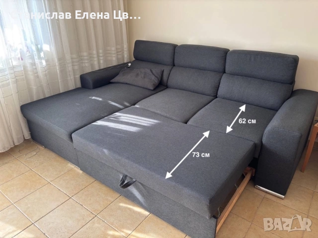 Ъглов диван, снимка 4 - Дивани и мека мебел - 54033003