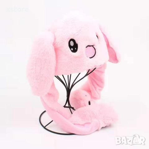 Подвижна шапка зайче с мърдащи се уши и LED светлини, снимка 4 - Други - 52796231