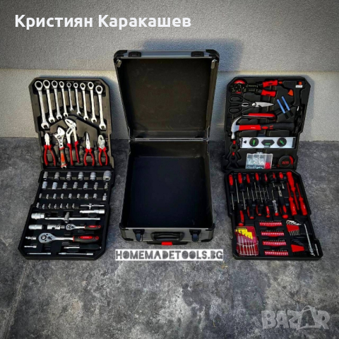 Немски куфар с инструменти 499 части STAHLMAYER - тресчотка, ключове, отвертки, снимка 2 - Куфари с инструменти - 44974507