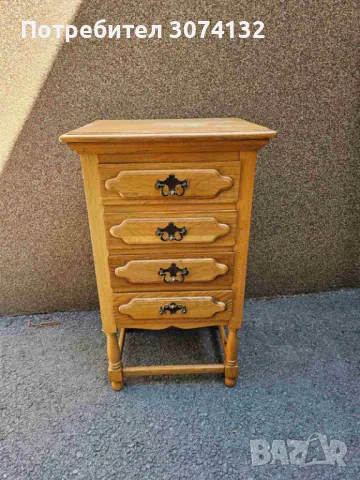 Масивен дъбов скрин в стил Рустик, снимка 2 - Скринове - 49680344