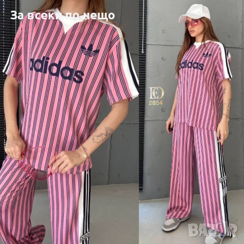 Adidas Дамски Спортен Комплект Тениска И Долнище🔝Дамски Спортен Екип Адидас Код SK1124, снимка 2 - Спортни екипи - 53896000
