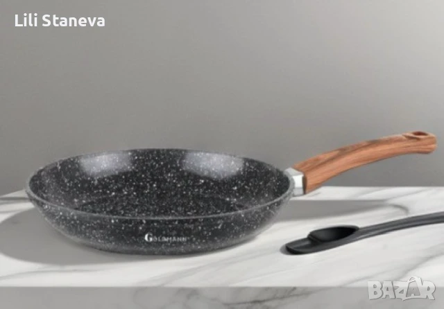 Тиган Goldmann GM-0420, 20/24/28см., Лят алуминий, Керам. покр., Индукция. , снимка 2 - Съдове за готвене - 51119359