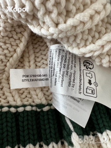 Рядък оригинален пуловер LACOSTE – размер 40 (M) – Oversize – Нов без етикети, снимка 10 - Блузи с дълъг ръкав и пуловери - 53643847