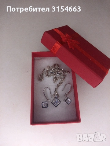 Комплект колие и обици , снимка 7 - Бижутерийни комплекти - 54209228