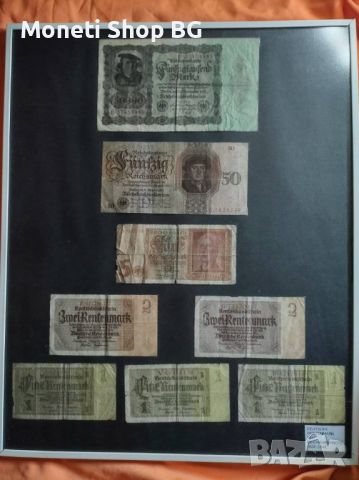 Пано с 8 стари  банкноти от Германия, снимка 4 - Нумизматика и бонистика - 46463503