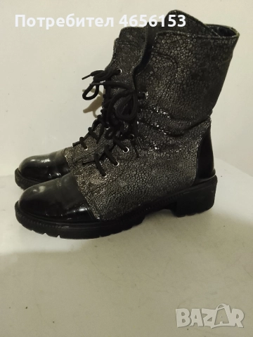 ДАМСКИ. БОТИ ZEBRA естествена кожа и лак N 39, снимка 3 - Дамски боти - 52786729