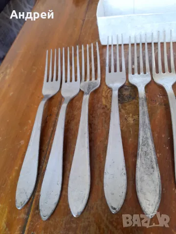 Стари калайдисани вилици, снимка 3 - Други ценни предмети - 49845408