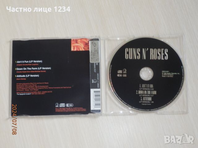 Guns N'Roses - Ain't It Fun - 1993 - maxi single, снимка 2 - CD дискове - 46532477