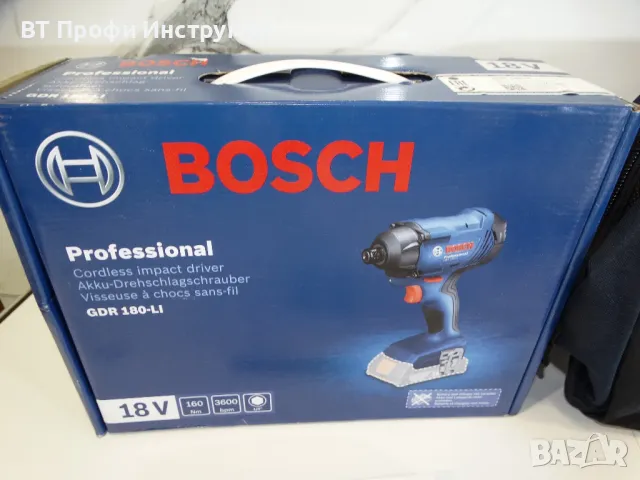 Ново - Bosch GDR 180-LI - Импакт драйвер + чанта, снимка 7 - Други инструменти - 50426934