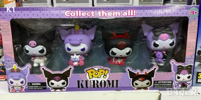 Голям комплект 4 фигурки Куроми, фигурки за игра Kuromi 