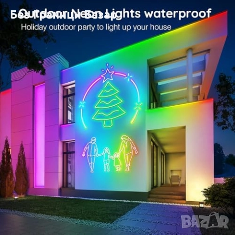 Нови Гъвкави 6m неонови LED ленти IP65 за гейминг стая парти осветление, снимка 5 - Лед осветление - 51771212