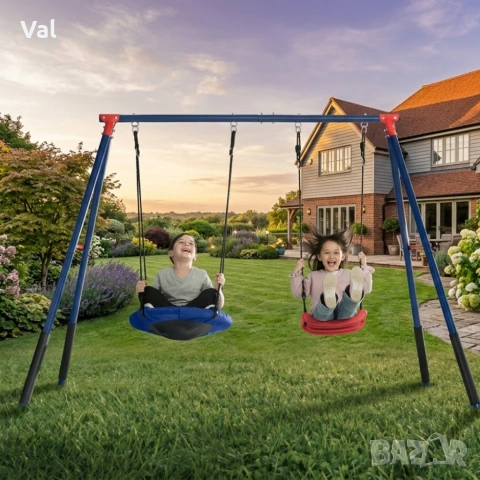 Комплект от 2 метални люлки FunZone - безкрайно забавление на двора, снимка 9 - Други - 53822414
