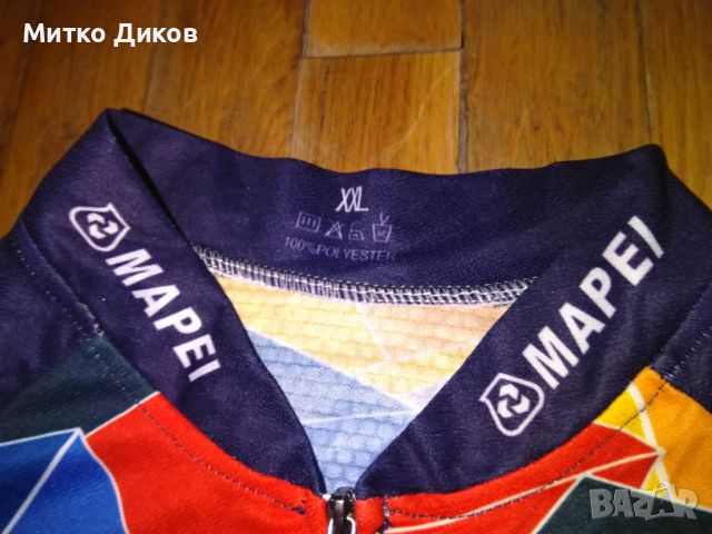 Mapei Global Cycling Gear колездачна тениска красива отлична размер ХХЛ, снимка 3 - Велосипеди - 45162087