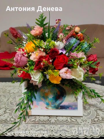 Кошници и картини с цветя , снимка 3 - Декорация за дома - 53504336