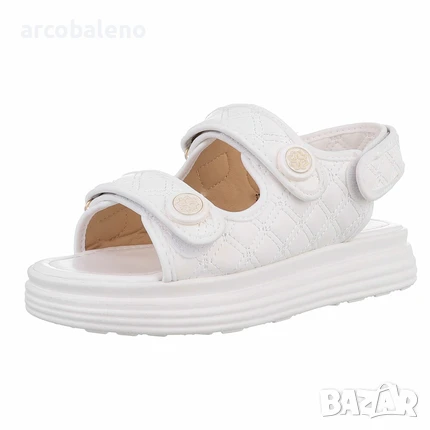 Дамски сандали на танкетка, 3цвята , снимка 6 - Сандали - 50579245