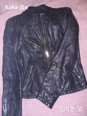 BERSHKA ЕСТЕСТВЕНА КОЖА, снимка 2 - Якета - 53096994