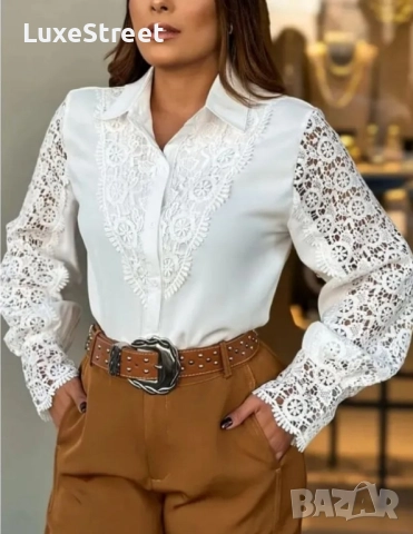 Дамска Риза с Дантела 🤍, снимка 2 - Ризи - 52434806