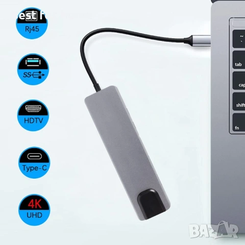 Премиум USB-C към HDMI 4K Адаптер – За MacBook, iPad, Лаптопи и Смартфони, снимка 3 - Друга електроника - 53089058