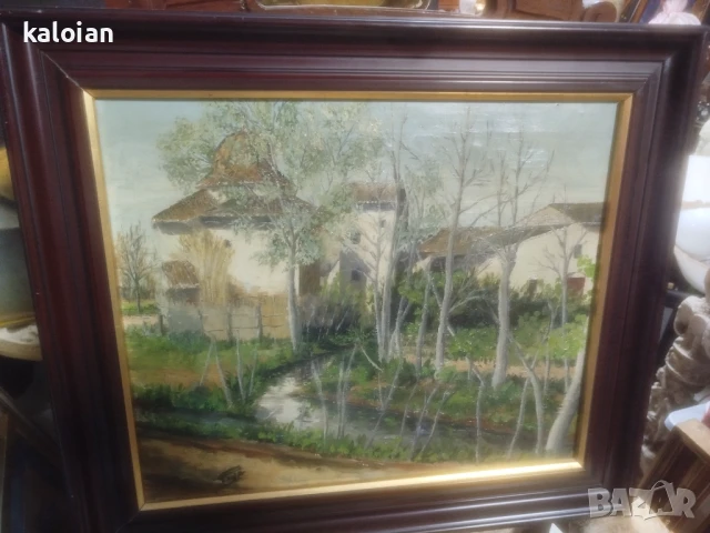 Антикварна испанска картина. Масло на платно . Подписана авторска творба. Толкова е реалистична на ж, снимка 3 - Картини - 51285783