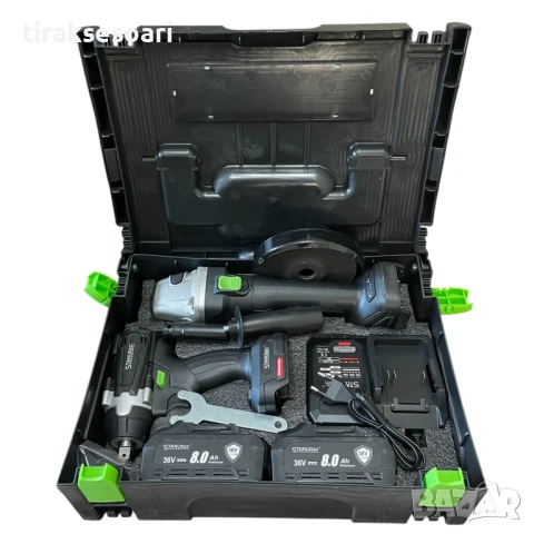 2в1 Ударен Гайковерт и Ъглошлайф 36V 8.0A ,  STAHLMAYER, снимка 8 - Други инструменти - 50721227